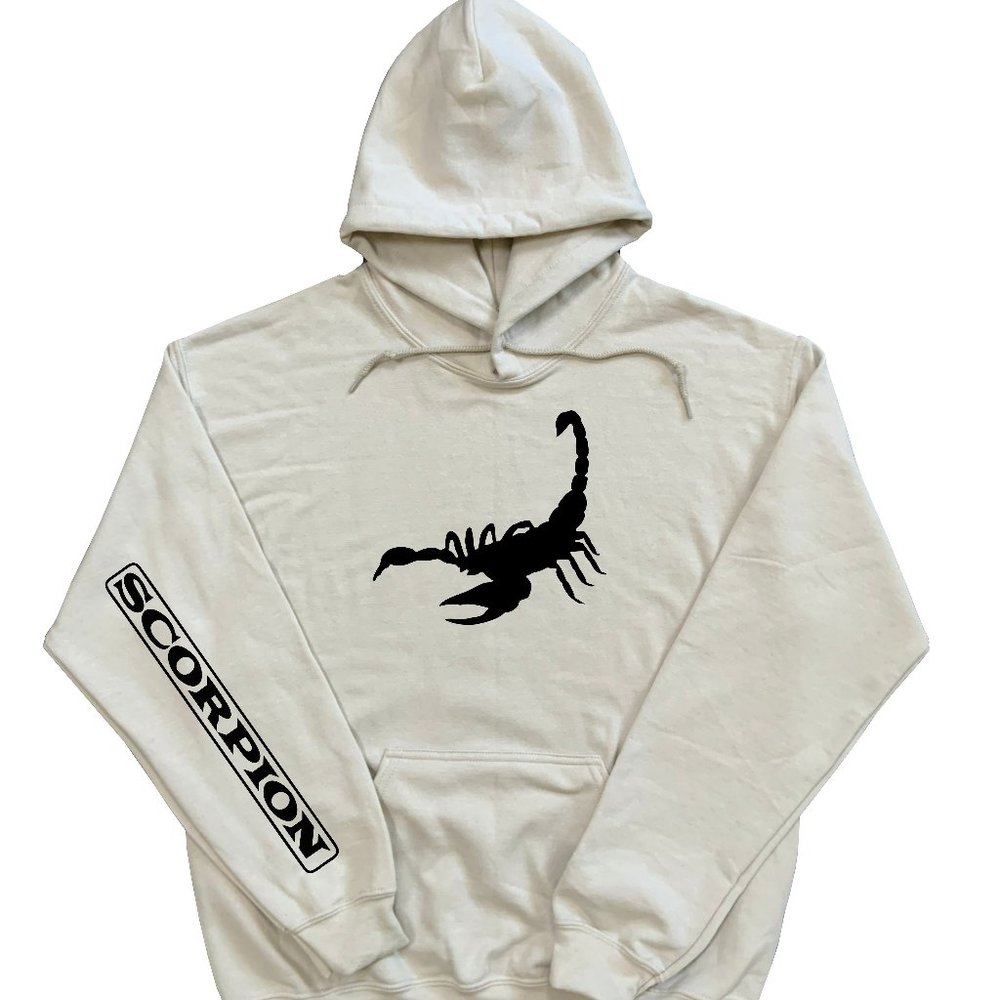 Scorpion Hoodie With Scorpion Design On Chest Sand